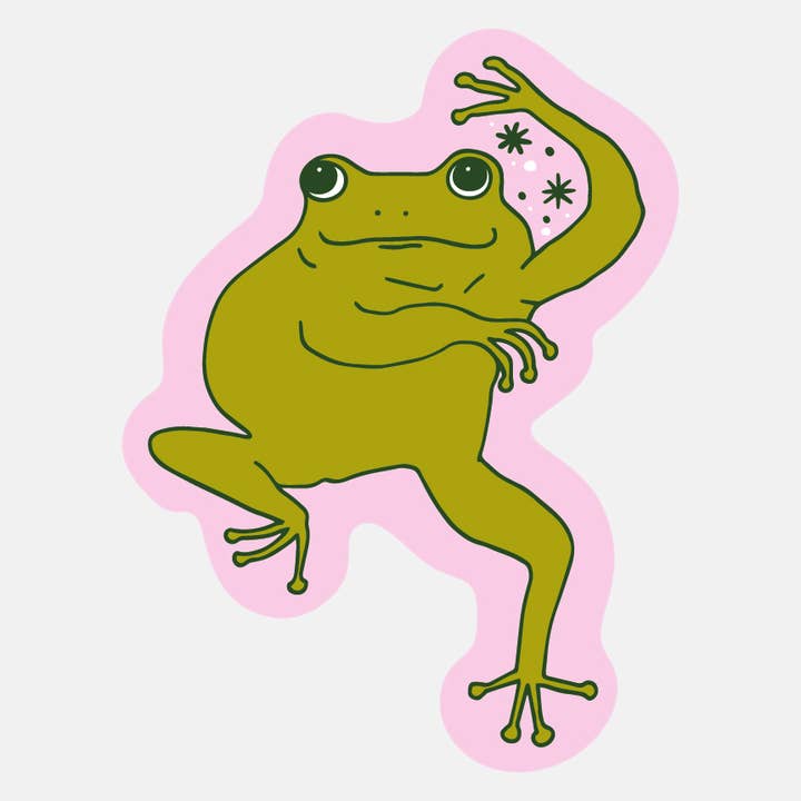 Dancing Frog Sticker