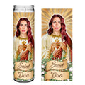 Saint Dua Lipa Celebrity Prayer Devotional Parody Candle