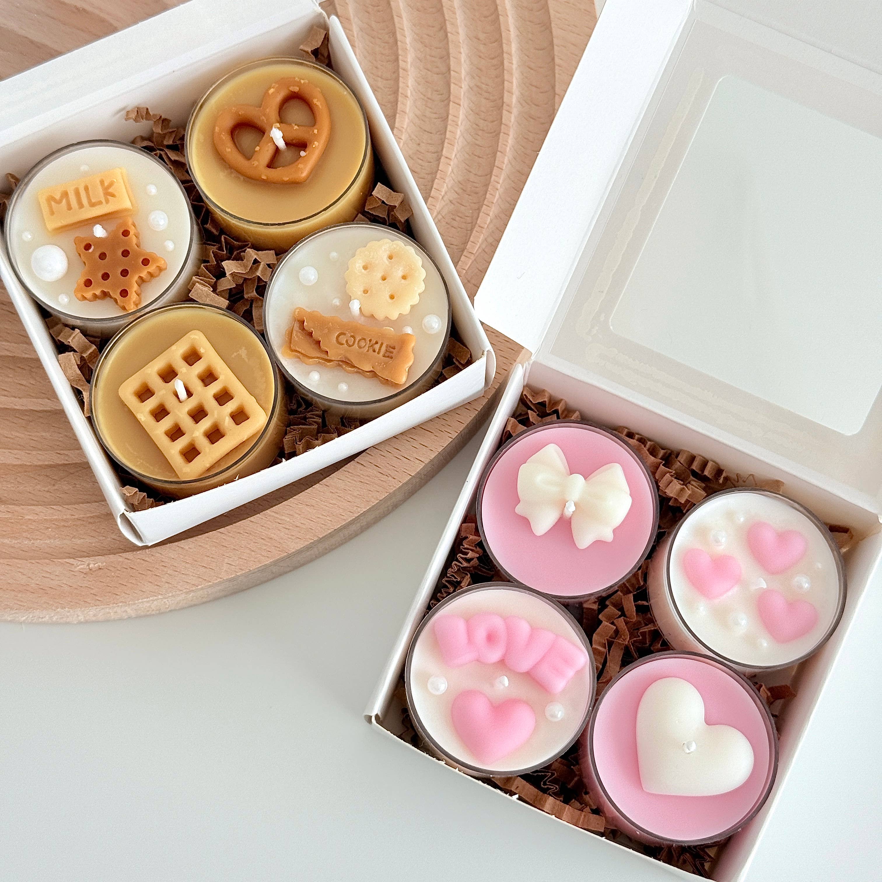 Cookie Tealight Candle Set | Holiday Tealight Candle Gift