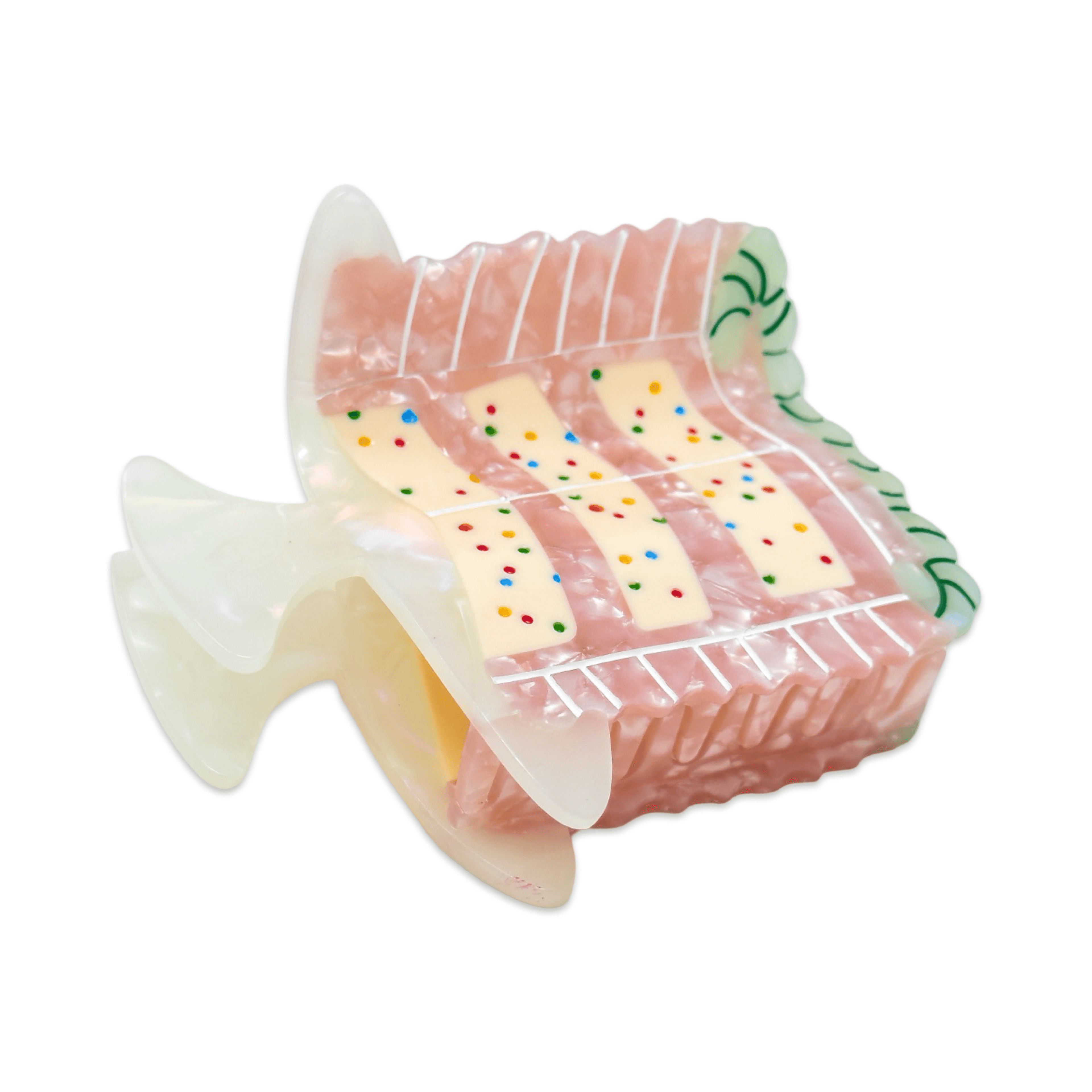 Large Confetti Cake Hair Claw Clip