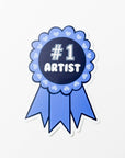 #1 Artist Blue Ribbon Sticker
