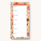 Floral Magnetic Meal Plan Notepad