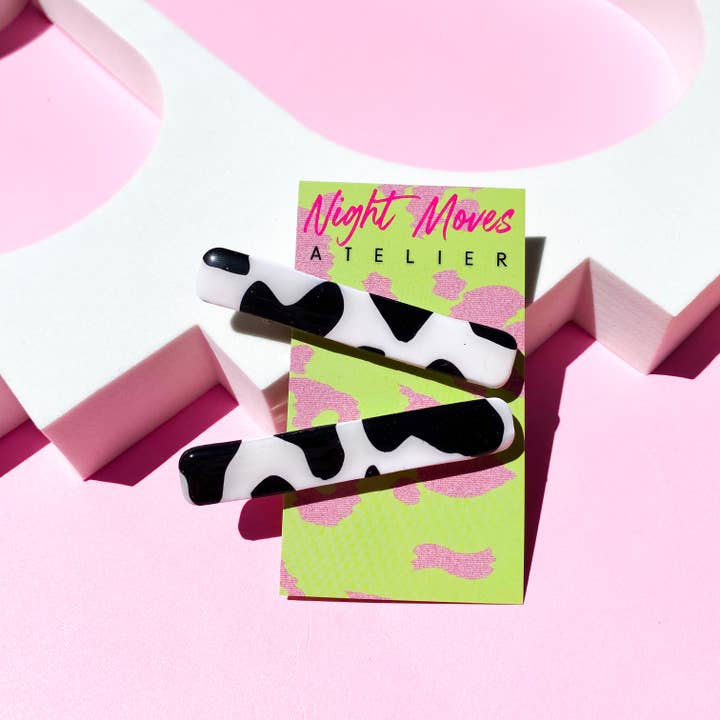 cow polymer clay clip