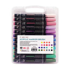 Acrylic Brush Markers - 24ct with Organizer Case