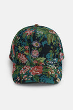 Floral Print in Brocade 5 Panel Baseball Cap