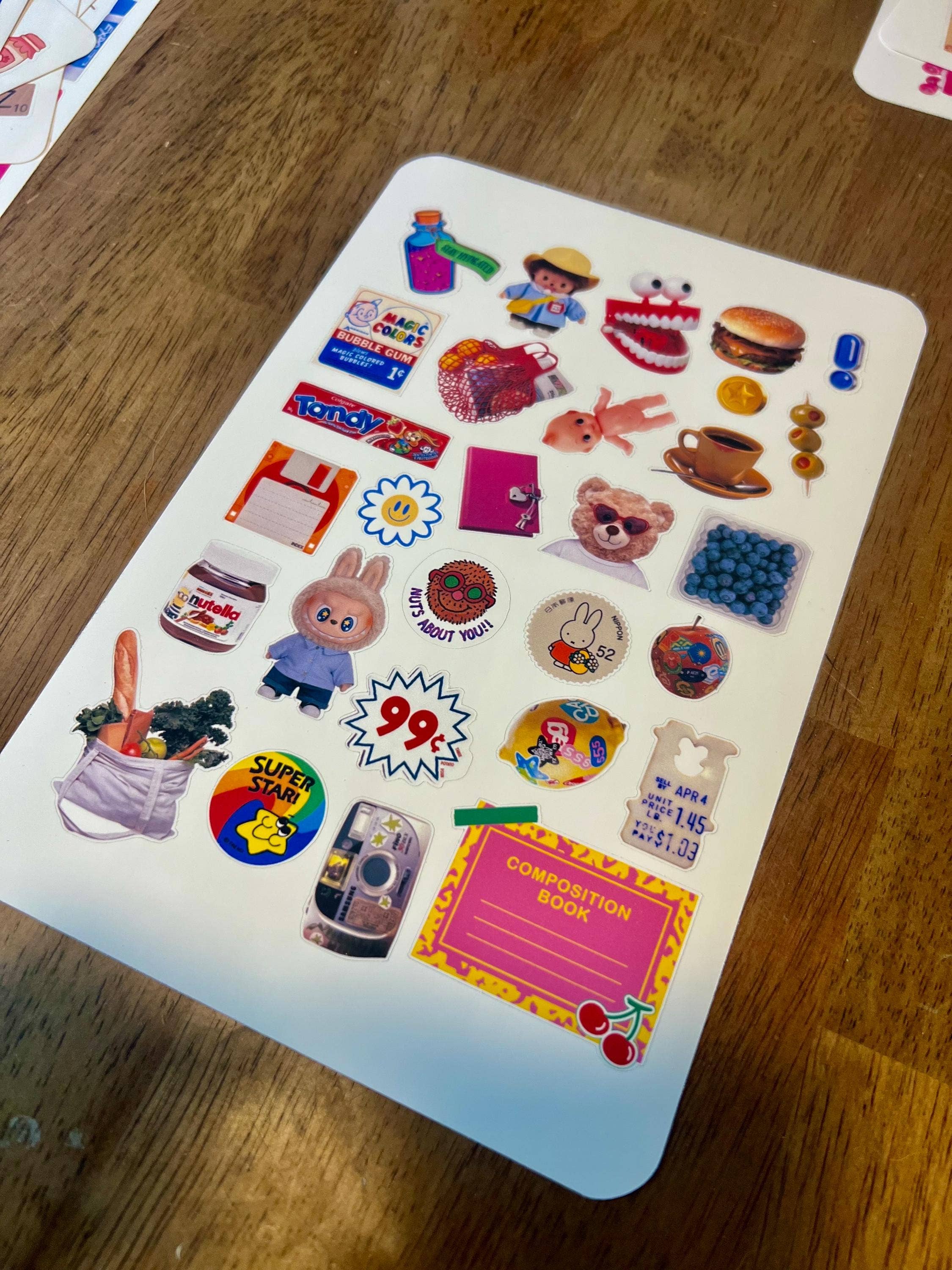 Retro Nostalgia Y2K Sticker Sheet