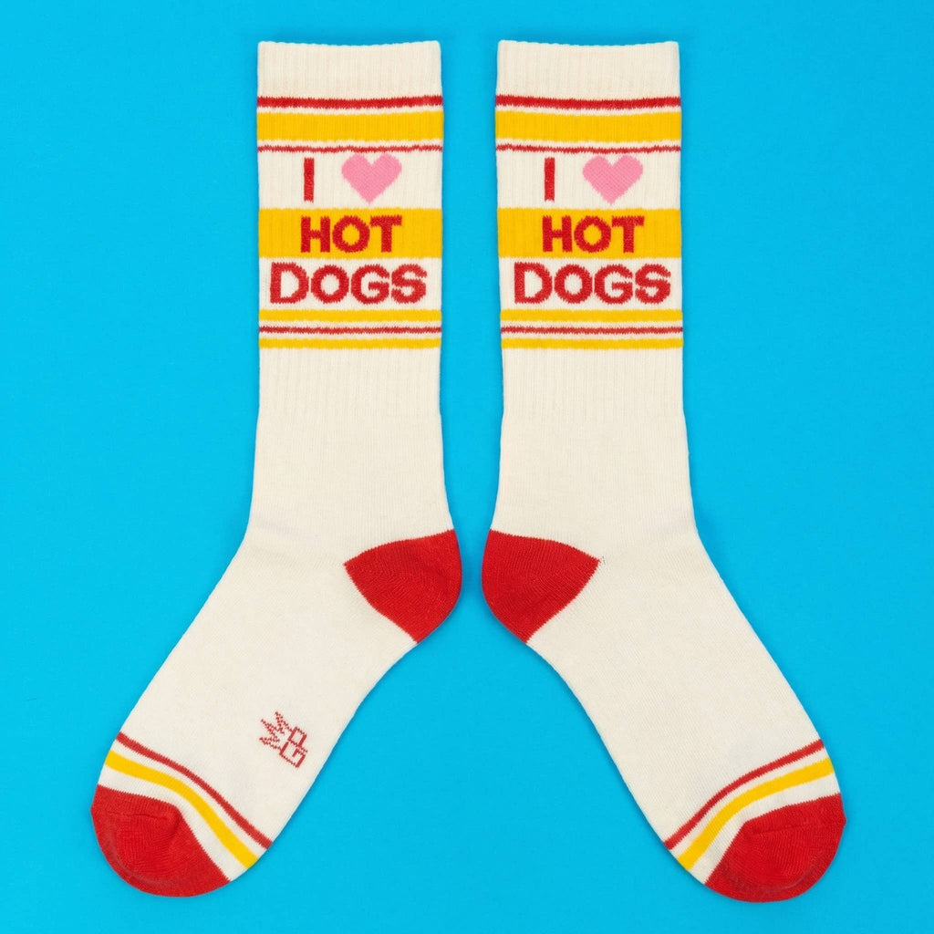 I ❤️ Hot Dogs Gym Crew Socks