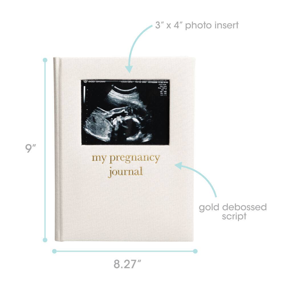 Linen Pregnancy Journal, Baby Shower Gifts, New Mom Gift