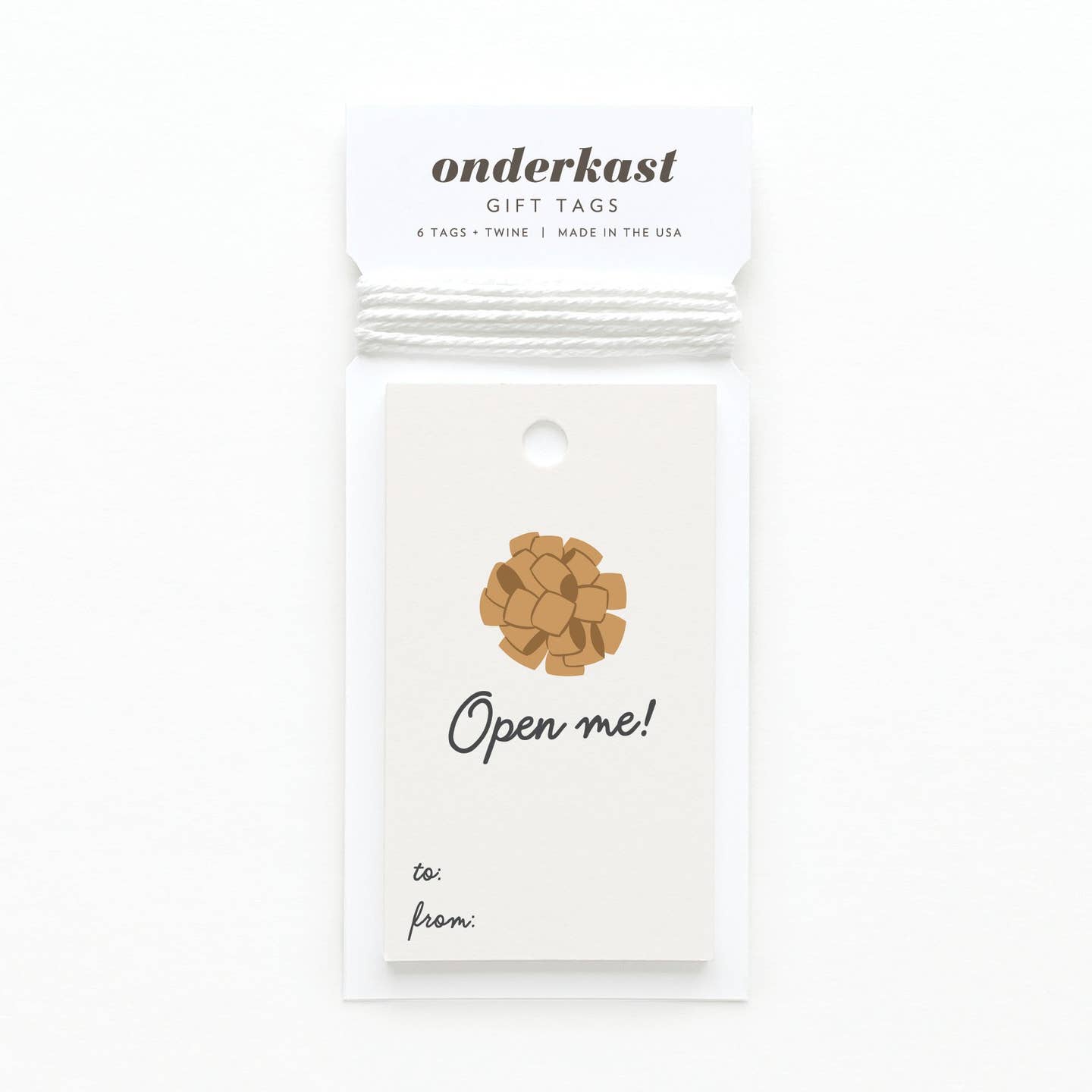 Open Me Bow Gift Tag