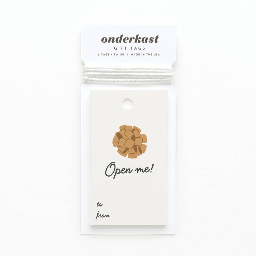 Open Me Bow Gift Tag