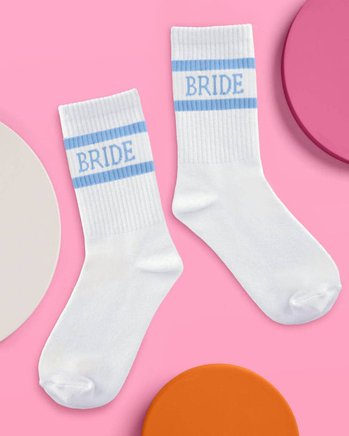 Blue Bride Socks | Something Blue Wedding Socks Bachelorette