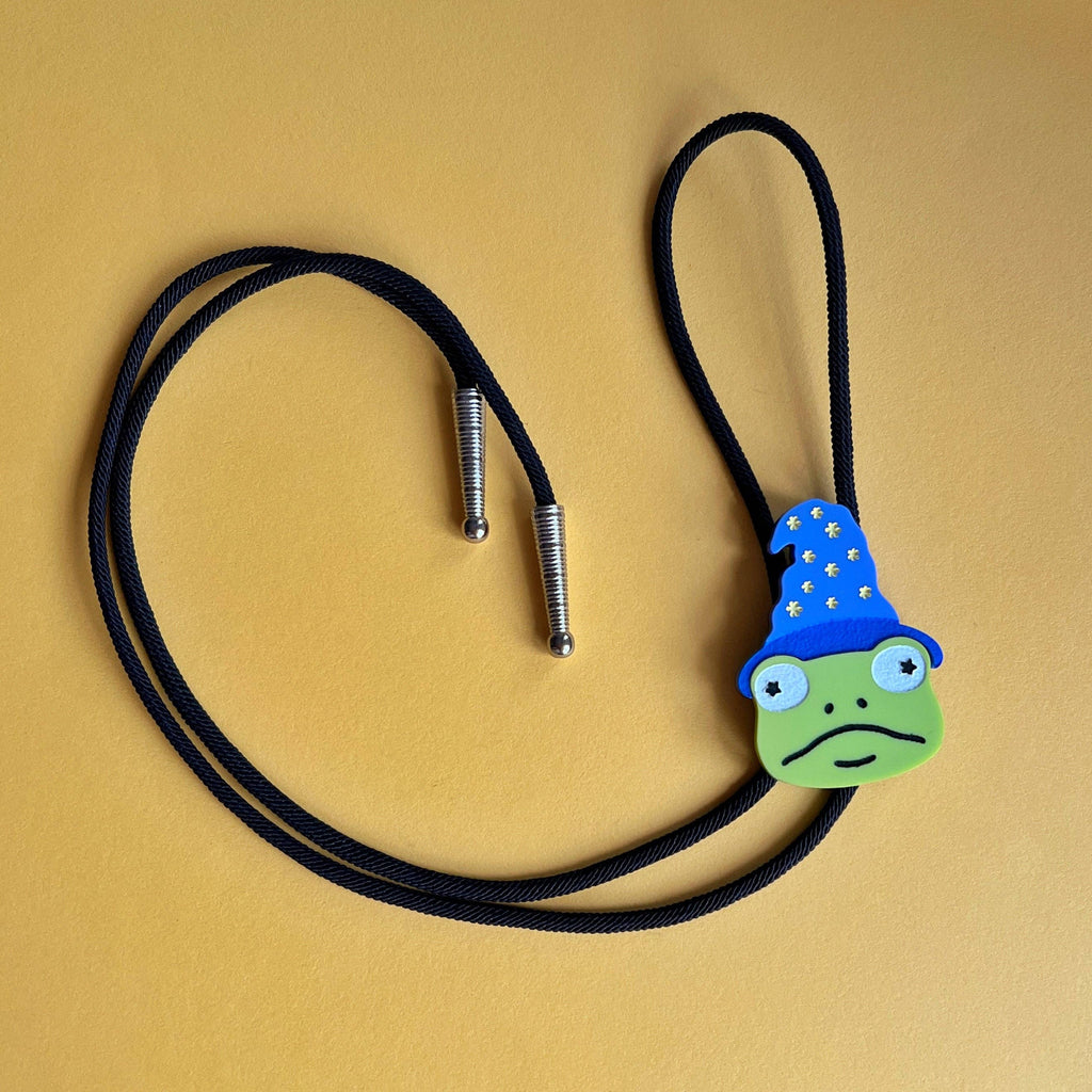 Wizard frog bolo tie (handmade)