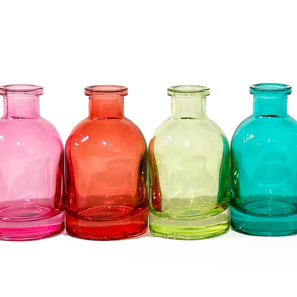 Loft Colored Glass Bud Vases For Flowers