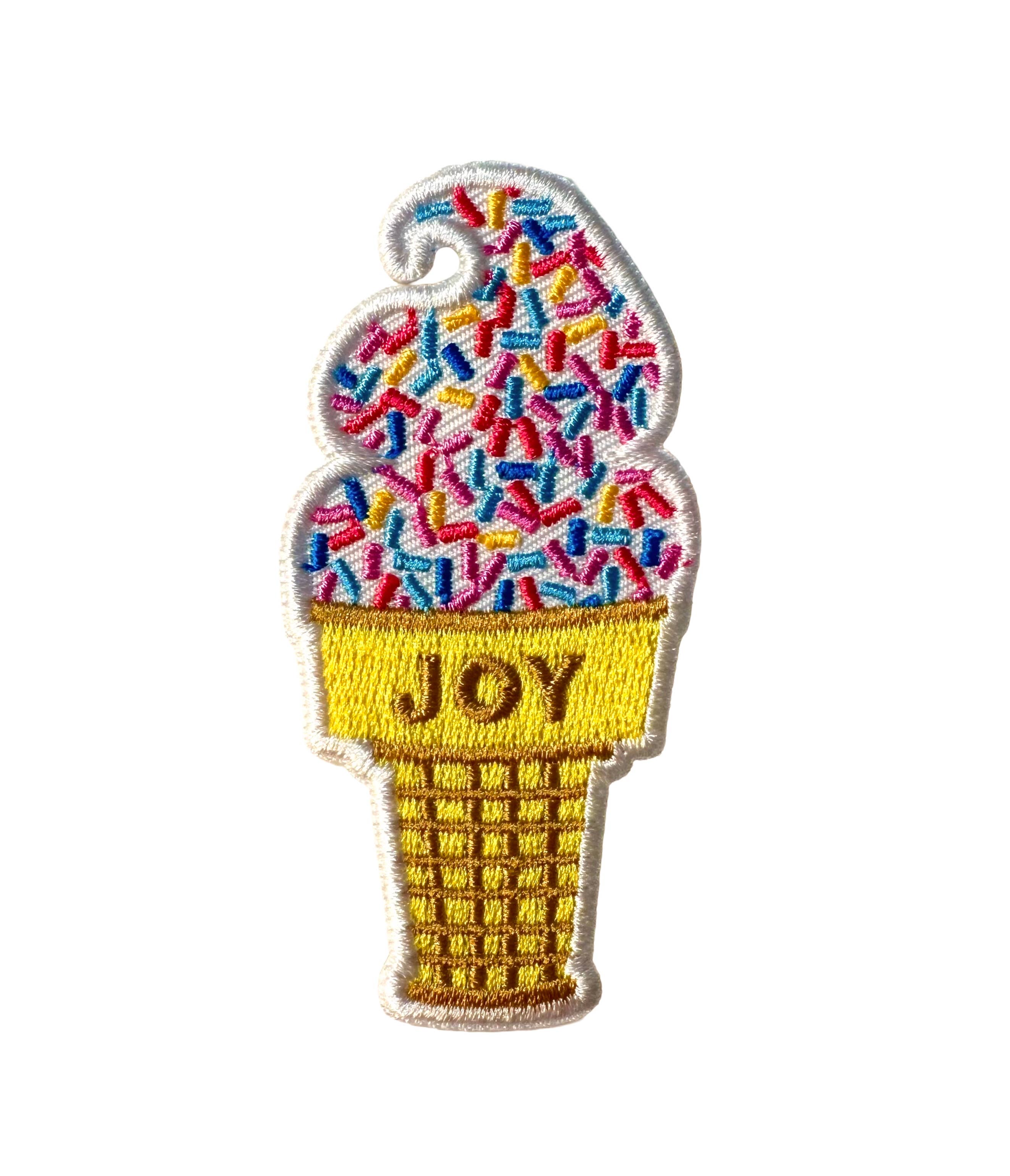 Joyful Ice Cream Embroidered Patch