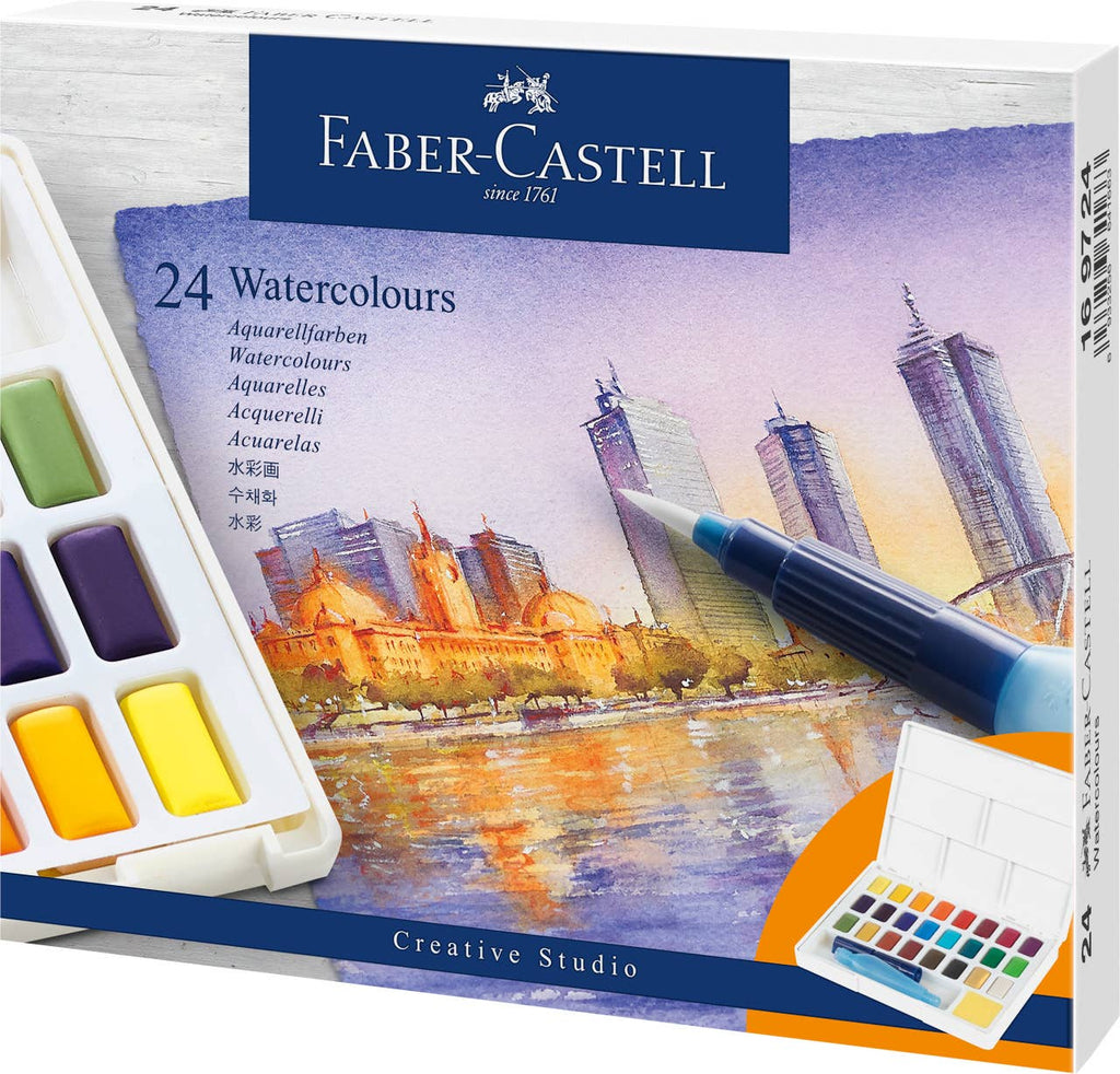 Watercolors Pans, Set of 24 Watercolor Paints