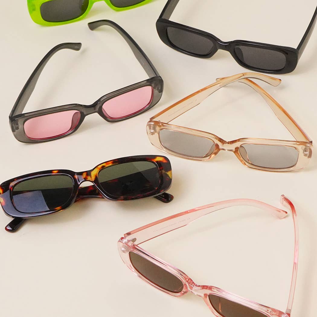 Rectangle Acetate Fashion Assorted Sunglasses