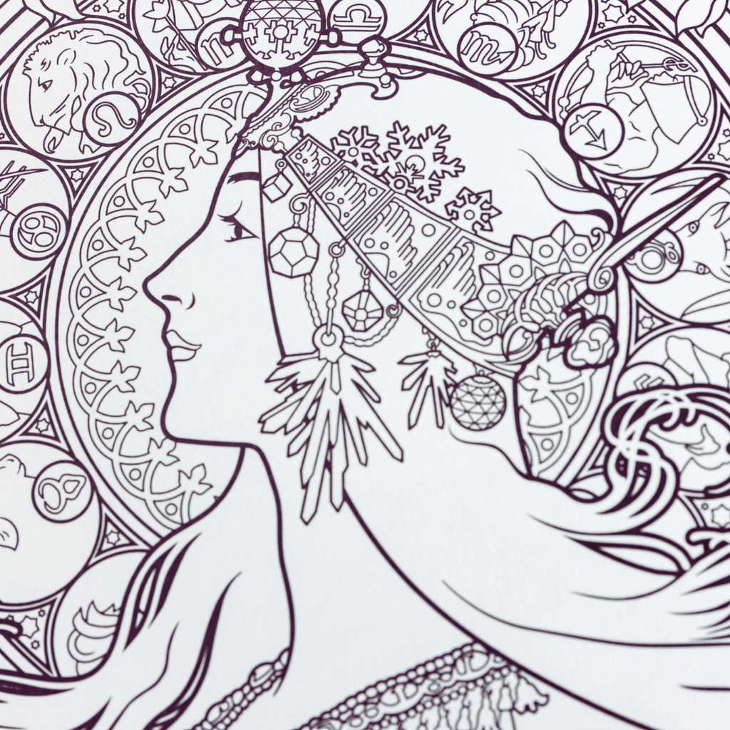Coloring Book - Alphonse Mucha