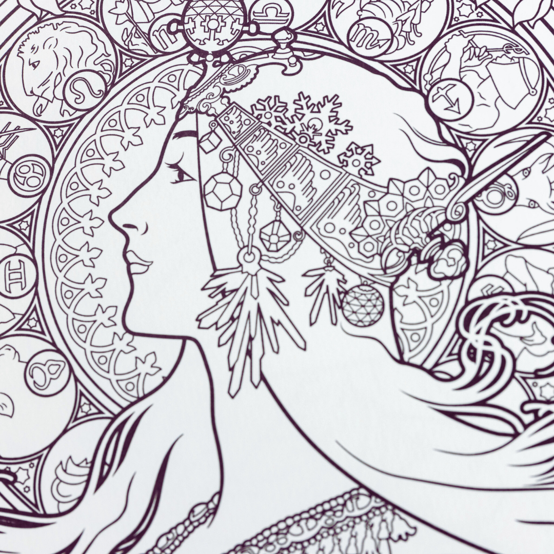 Coloring Book - Alphonse Mucha