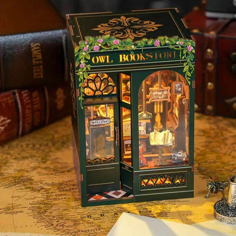DIY Book Nook Kit: Owl Bookstore