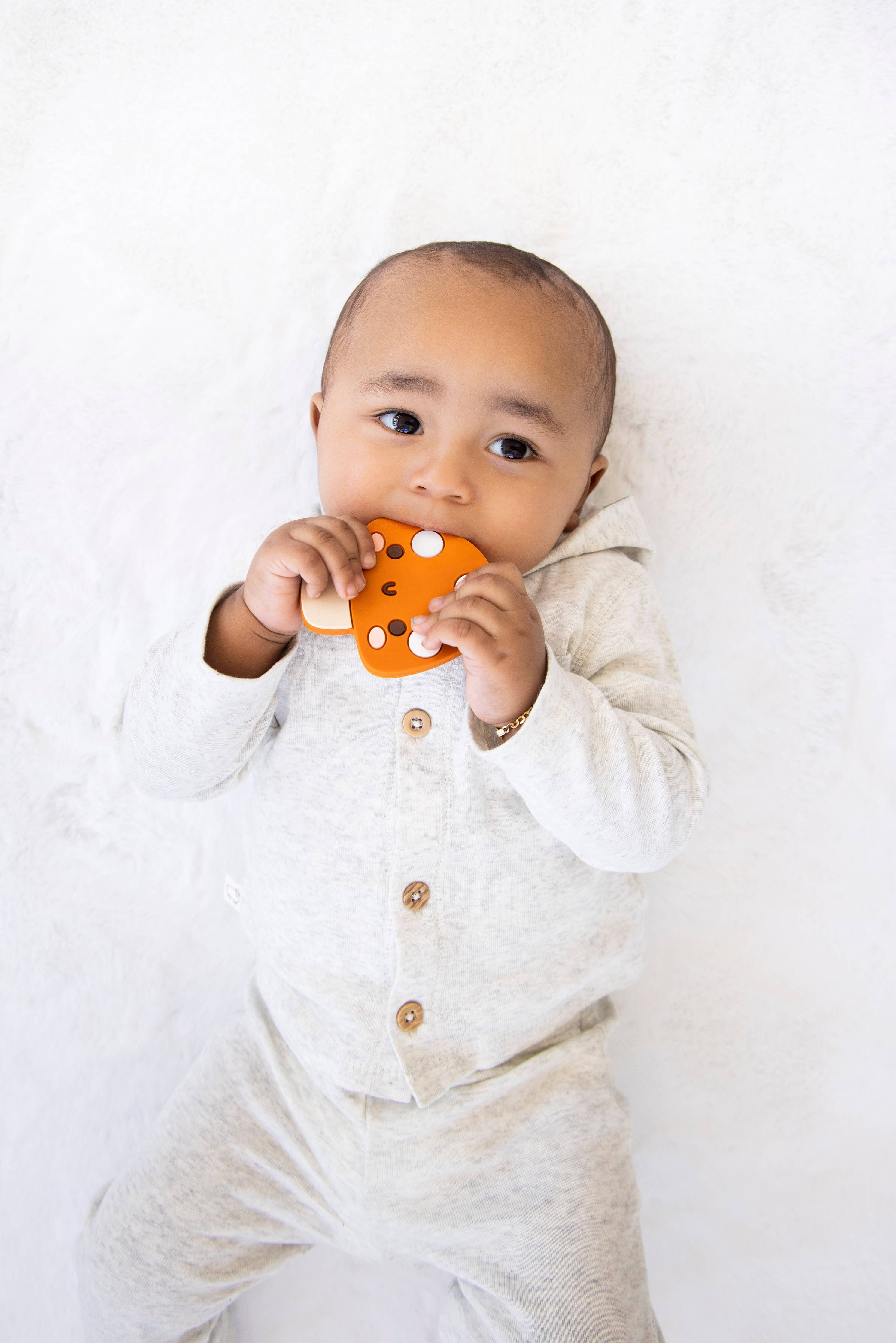 Mushroom Silicone Baby Teether, BPA Free