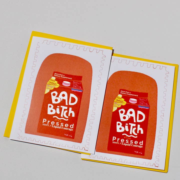 Good Detox Greeting Card- Pressed Liquid Courage Card