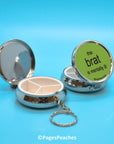 Brat Pill Case Keychain Travel Medication Organizer