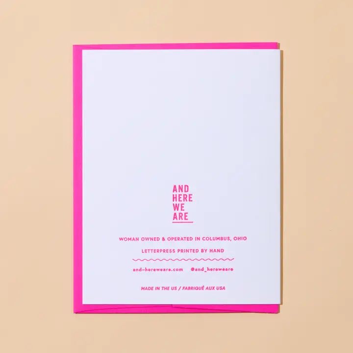 Birthday Babe Letterpress Greeting Card