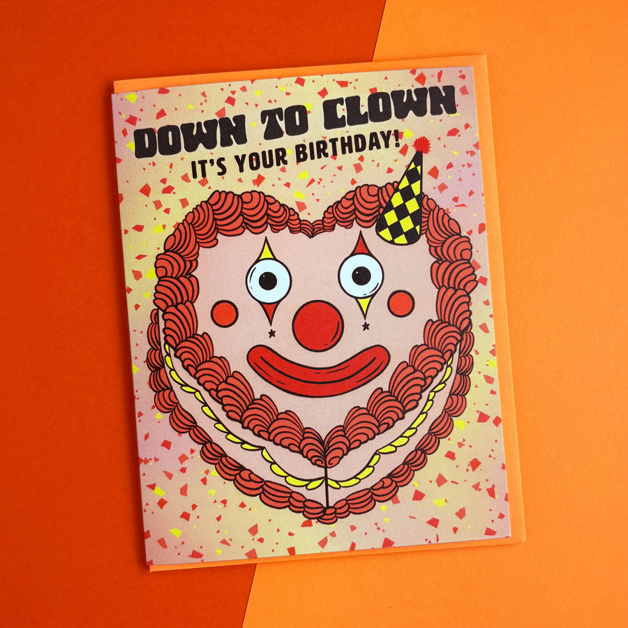 Clown Cake Birthday Card