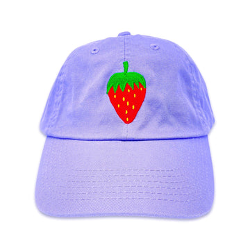 Embroidered Strawberry Hat