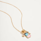 18 Inch Sardine Can Fish Stone Charms Necklace