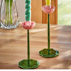 Flor Taper Holder Large Multi Enamel Iron Spring