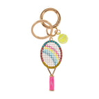 Rainbow / Heart Tennis Locket Ball Keychain / Bag Charm