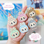 Labubu SINGLE Handmade Acrylic Earrings & Keychains