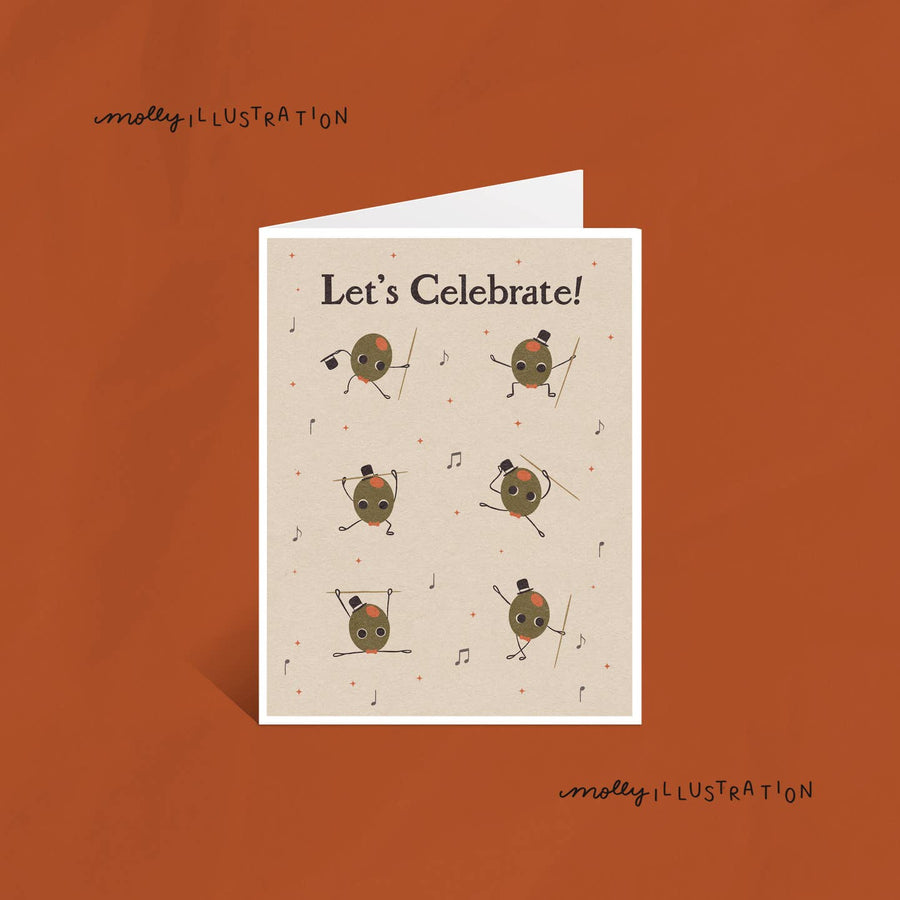 Dancing Olive Celebration Greeting Card