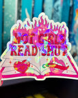 Hot Girls Read Smut Hot Pink Holographic Sticker