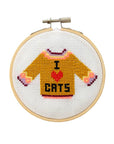 I Love Cats Cross Stitch Kit