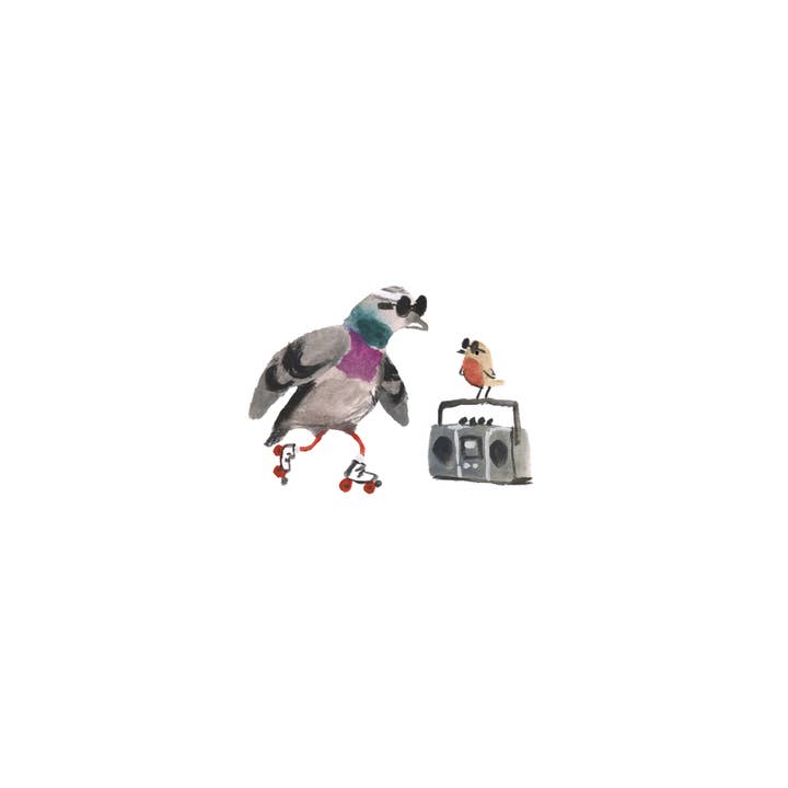Skatin' City Pigeon Tattoo Pair *New F25