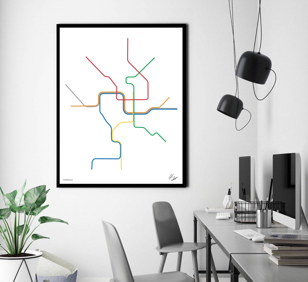 Washington DC Transit Minimalist Wall Decor