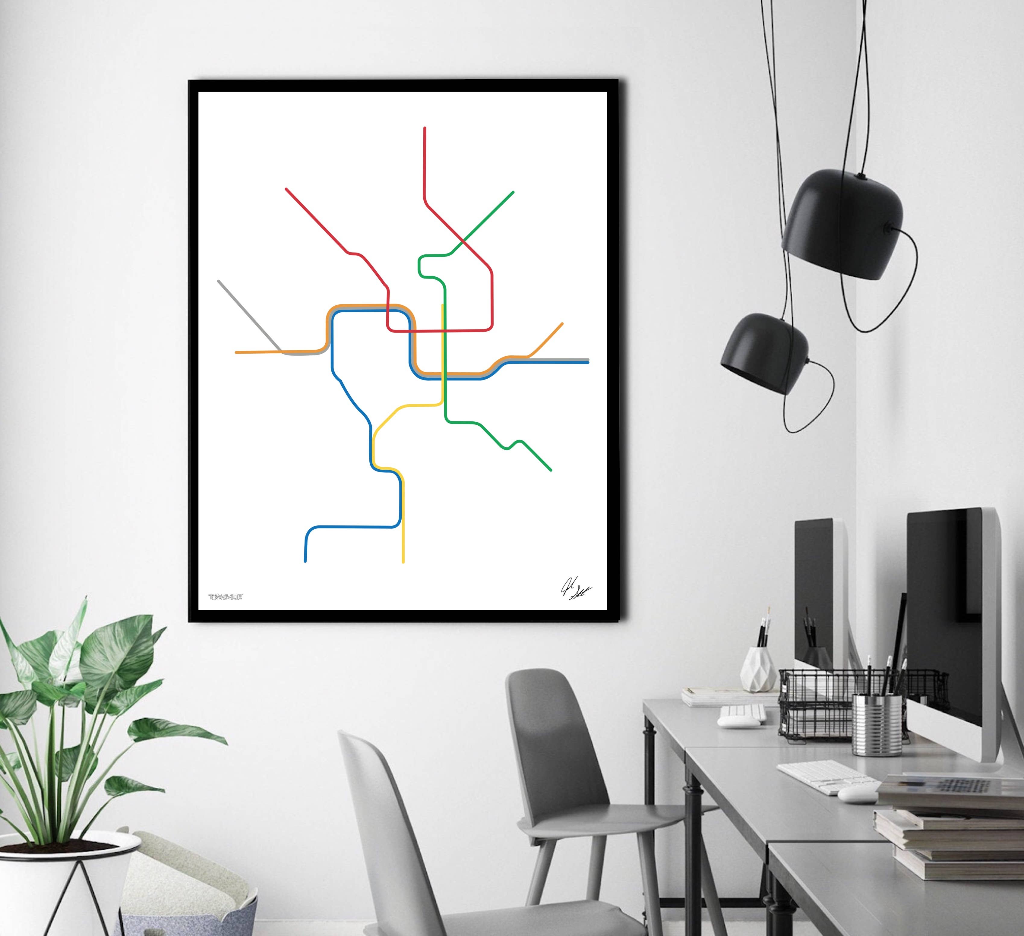 Washington DC Transit Minimalist Wall Decor