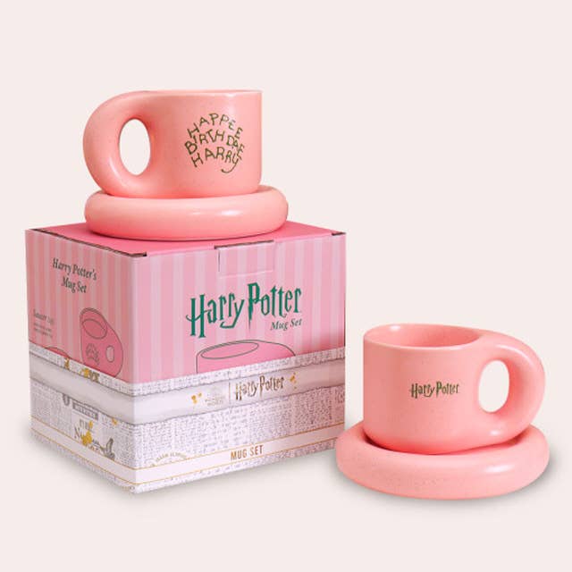 Harry Potter "Happee Birthdae Harry" Mug & Saucer Gift Set