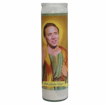 Nicolas Cage Devotional Prayer Saint Candle