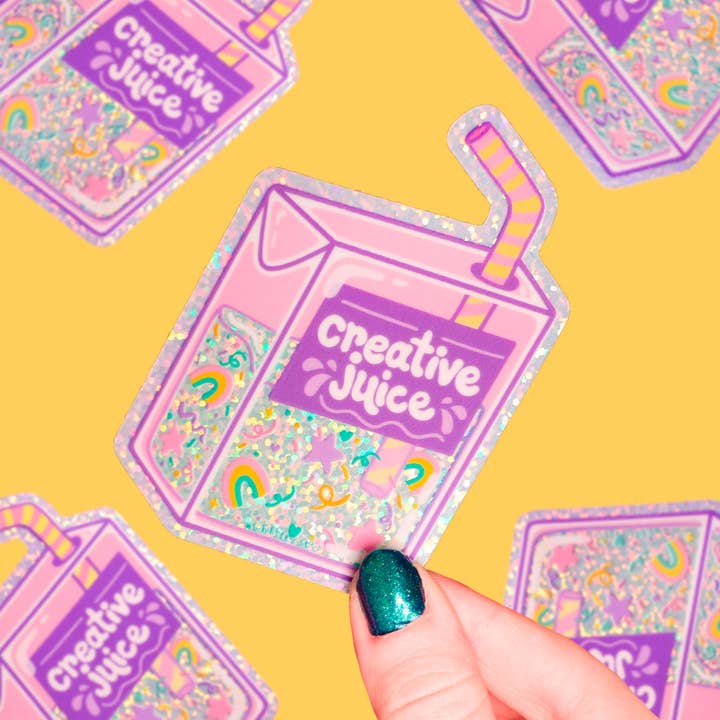 Creative Juice Glitter Sticker