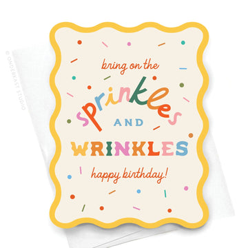 Wavy Diecut Sprinkles and Wrinkles Note Card