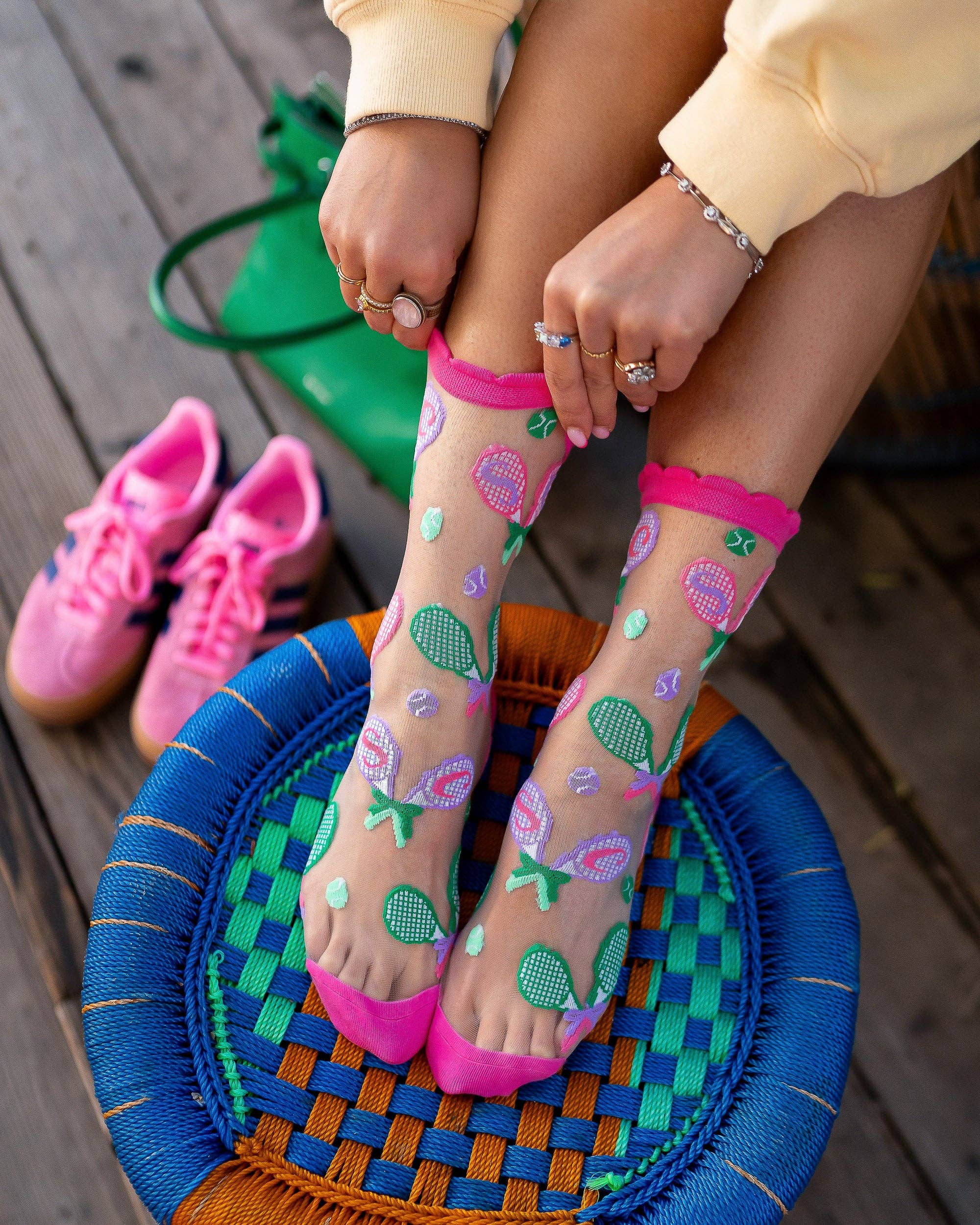 Tenniscore Ruffle Sheer Crew Sock