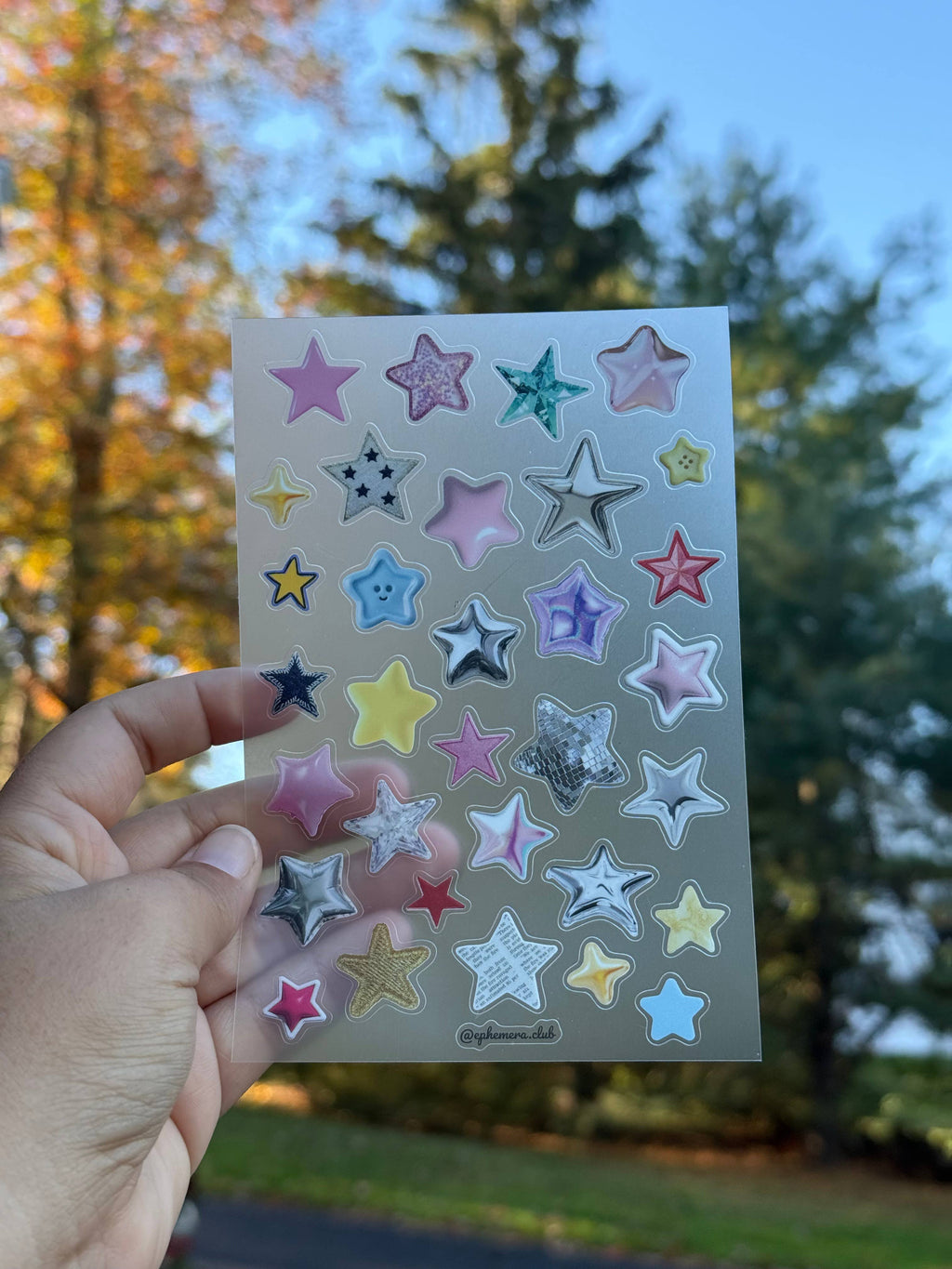 Mixed Media Star Sticker Sheet