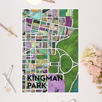 Kingman Park Map Art Print