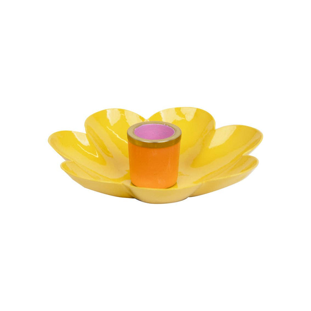 Colored Enamel Flower Shaped Candle Holders | Mothers Day Gifts |