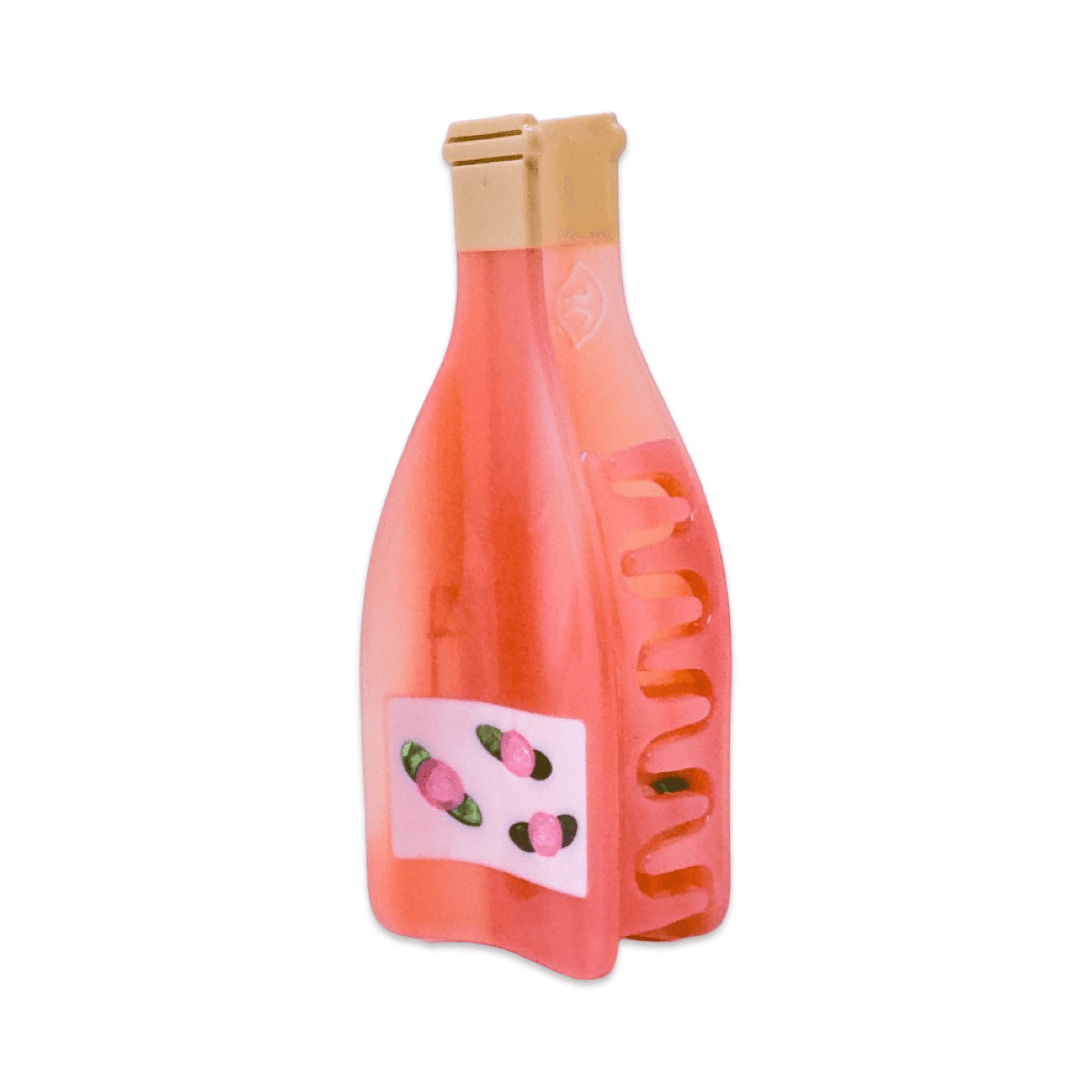 Large Rose Wine Bottle Hair Claw Clip