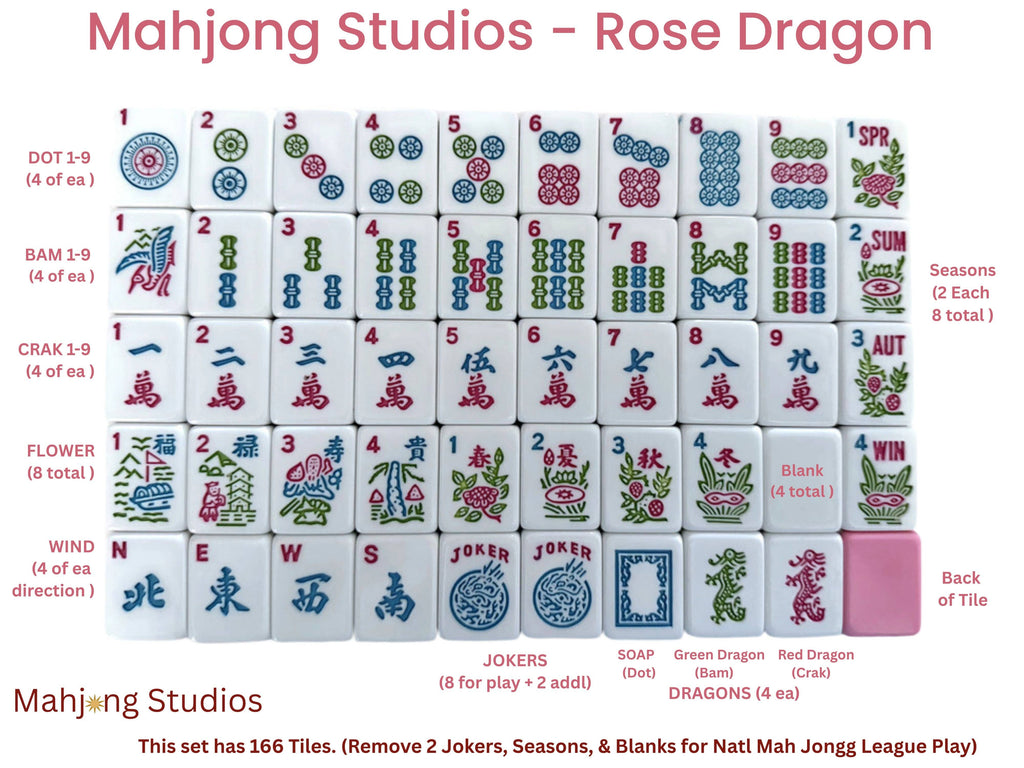 Mahjong Studios – American Mahjong Tile Set Lilac Bloom