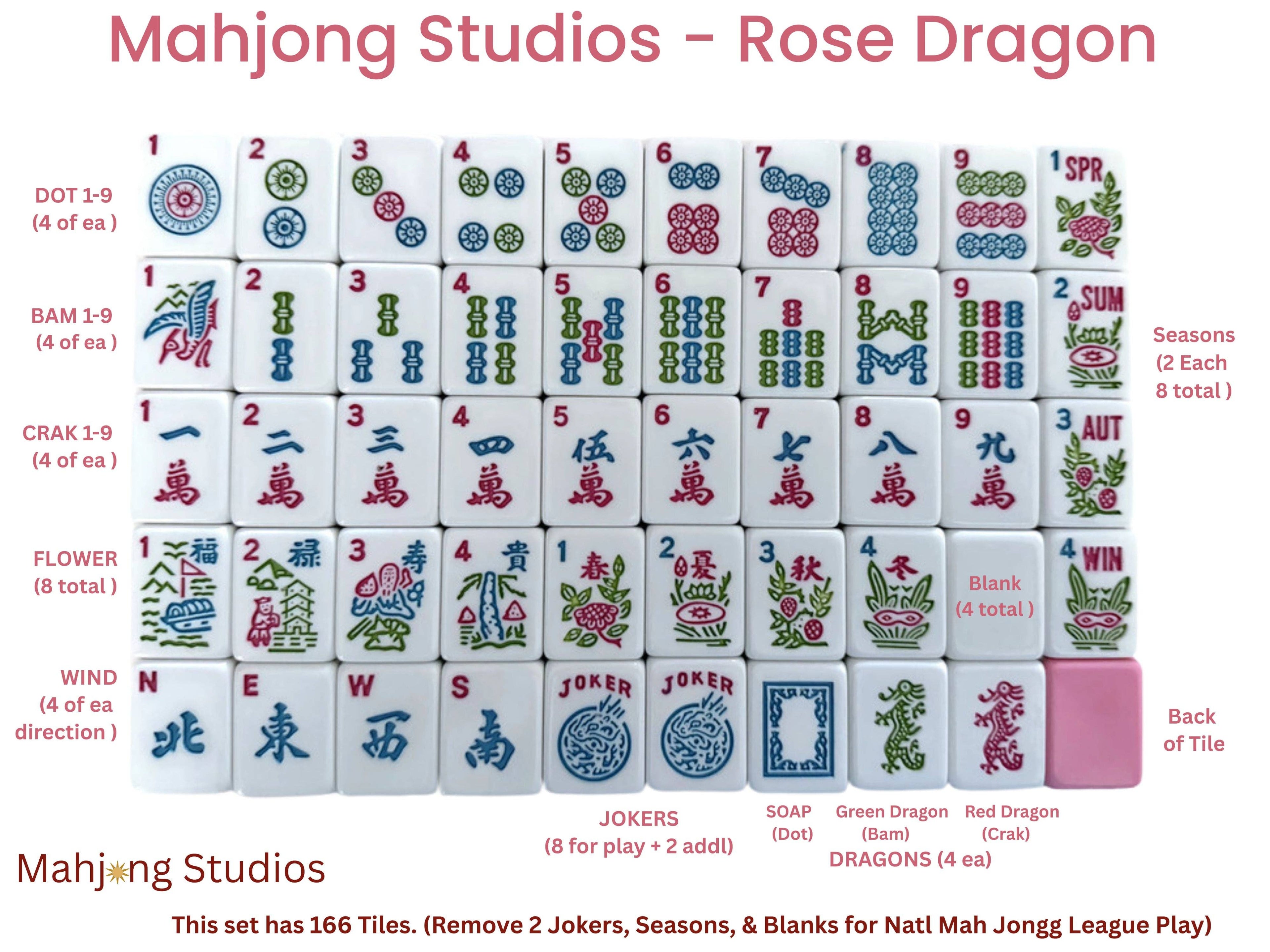 Mahjong Studios – American Mahjong Tile Set Lilac Bloom